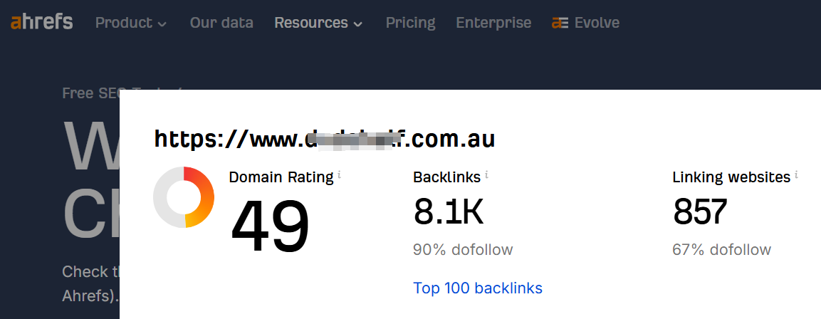 提高Ahrefs DR案例 · 源表截图 4